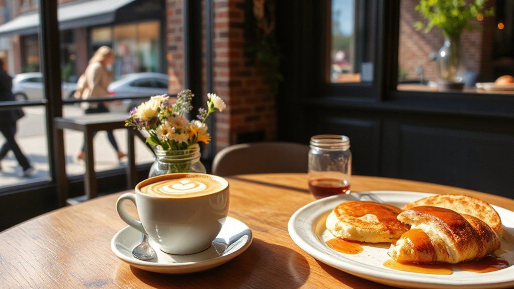 aromatic coffee and pastries