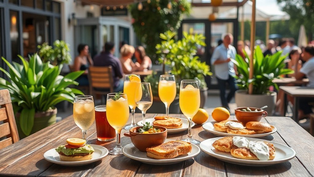 bottomless mimosas vibrant brunch