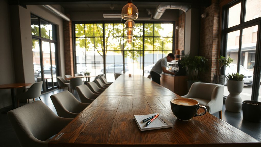 bright airy remote workspace