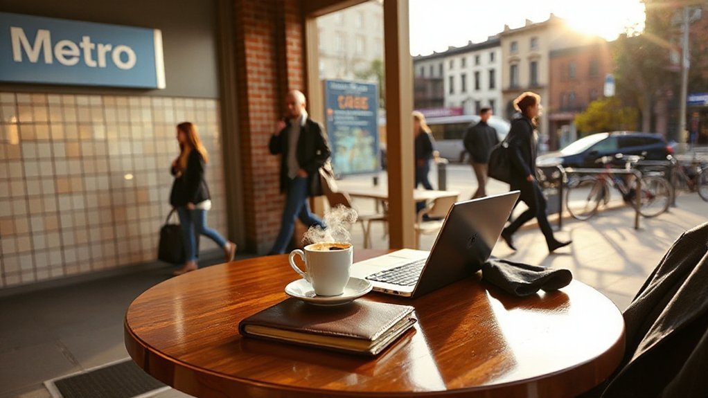 caf s near metro stations