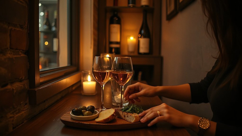 candlelit wine and small plates