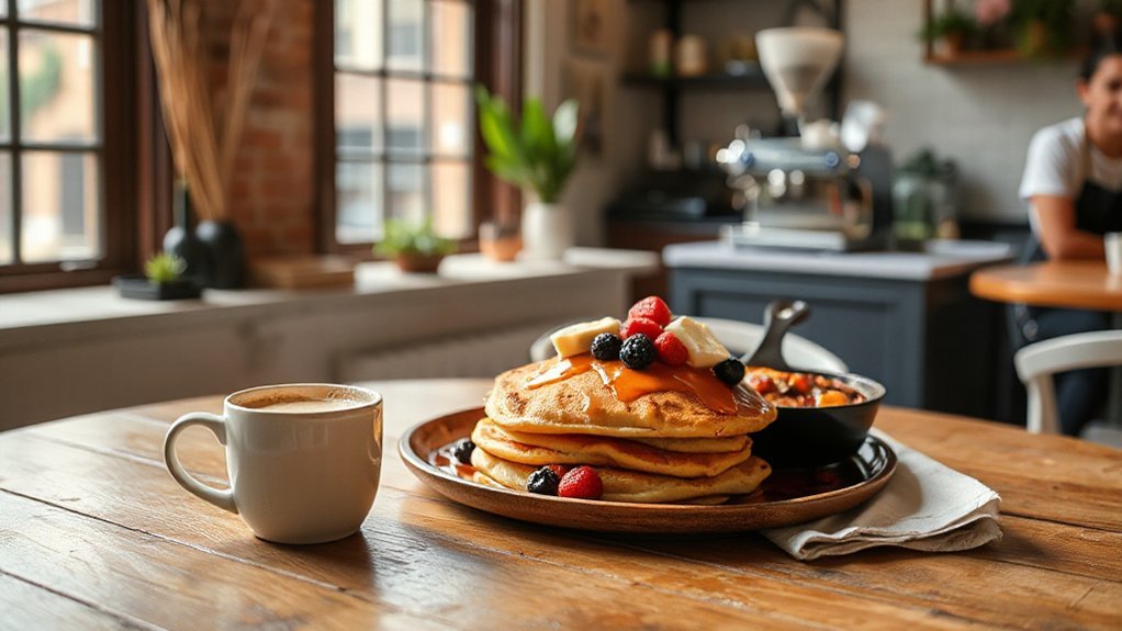 cozy caf s with brunch