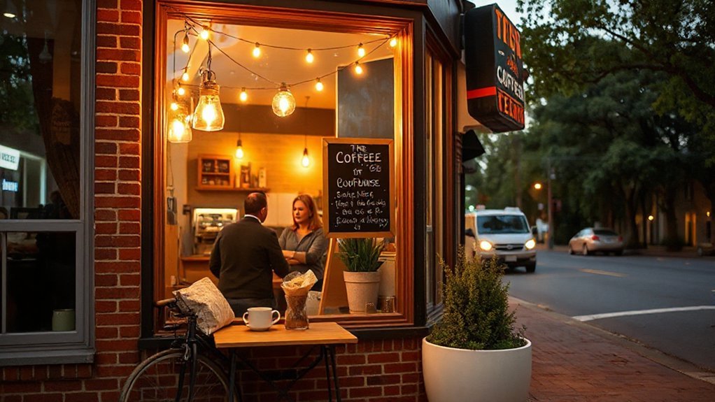 cozy local coffee experience