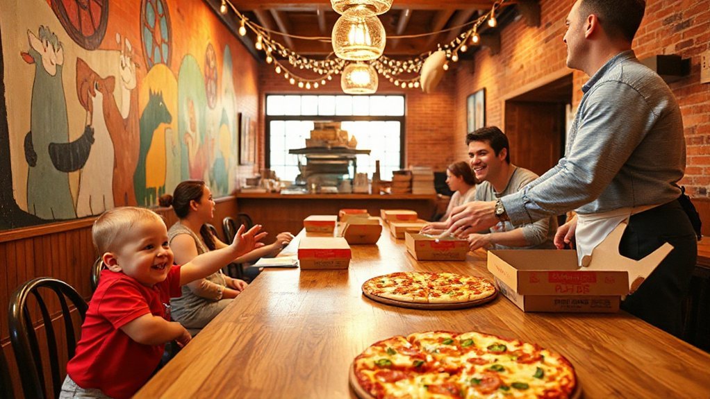 family pizza making fun