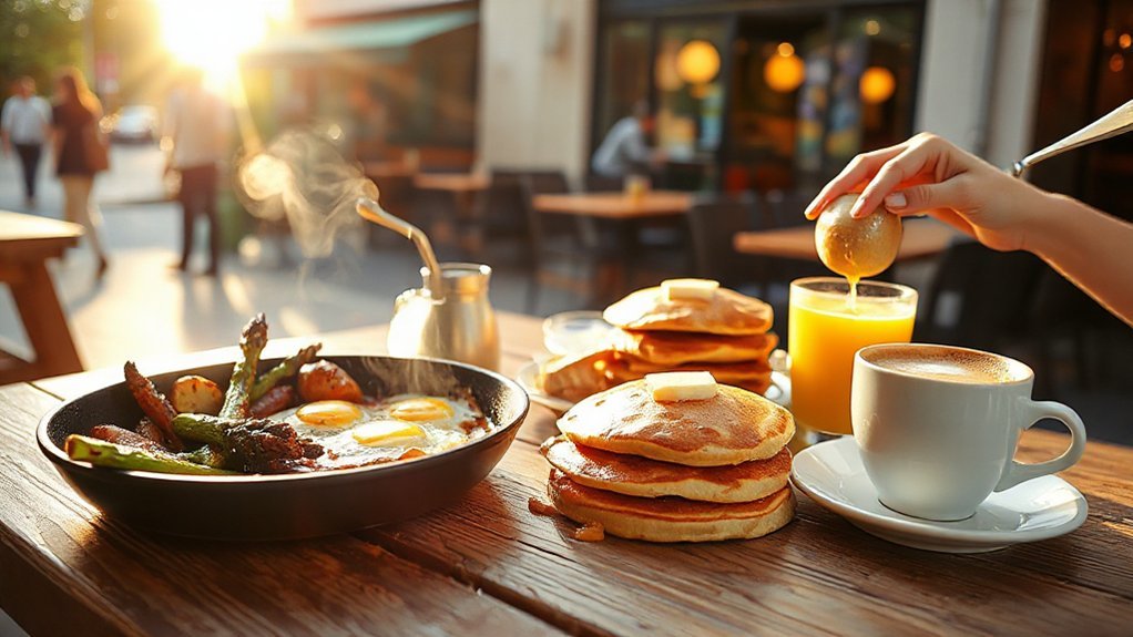 hearty brunch with satisfaction