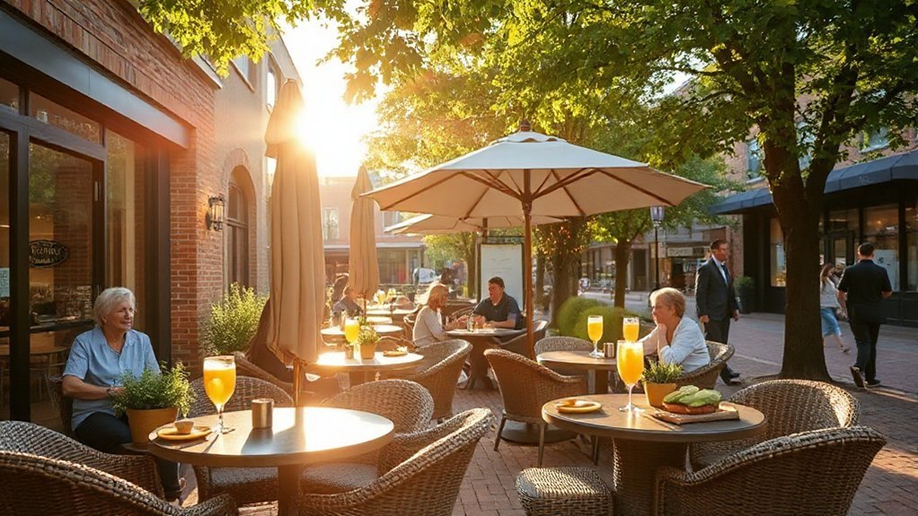 outdoor dining with ambiance