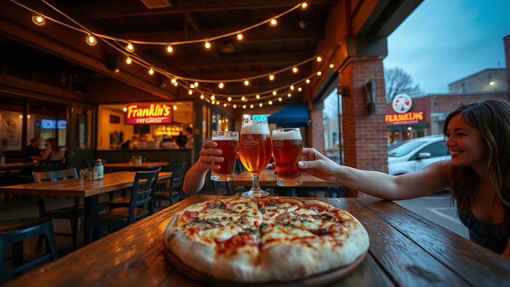 pizza beer cozy atmosphere