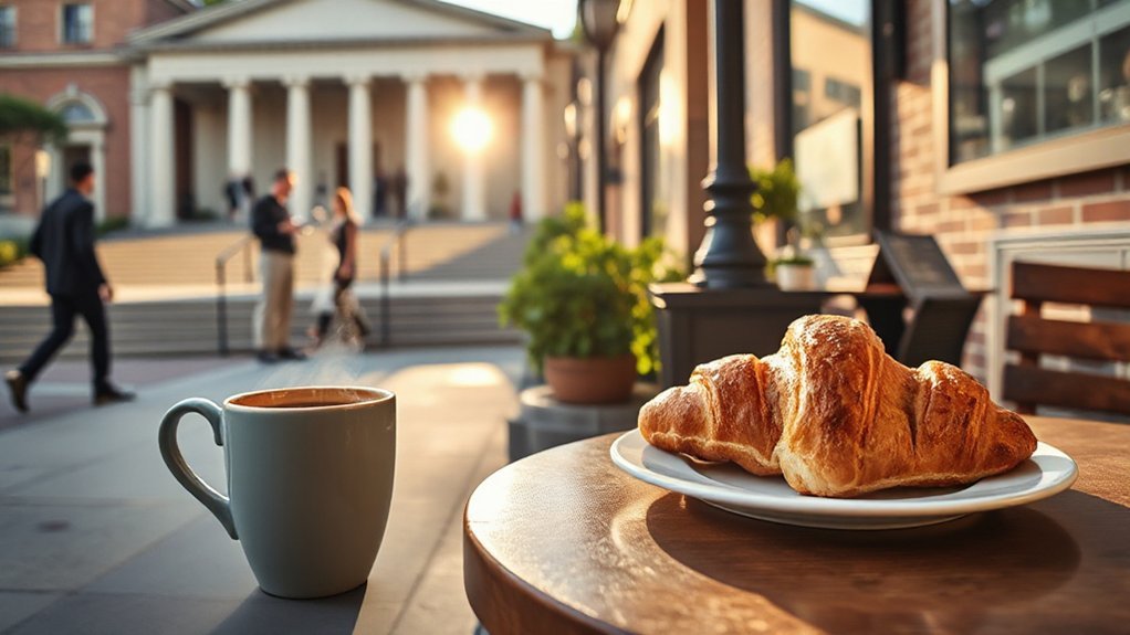 quick coffee tasty pastries