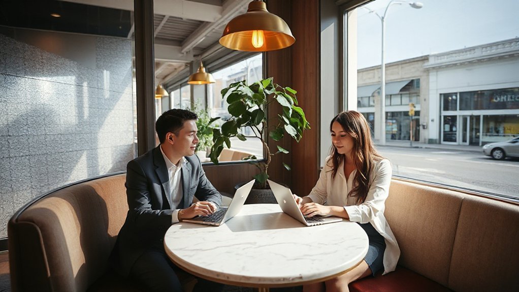 quiet semi private meeting spots