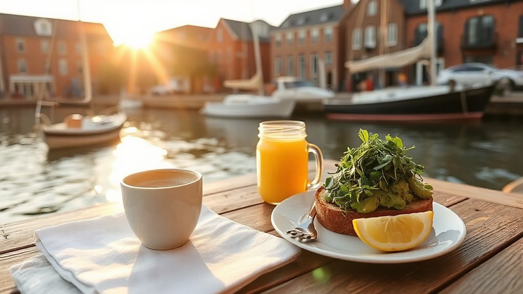 riverfront brunch with scenery