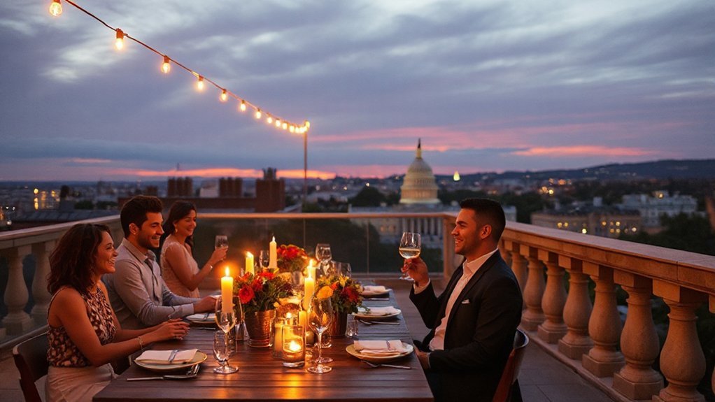 rooftop cocktails and sunsets