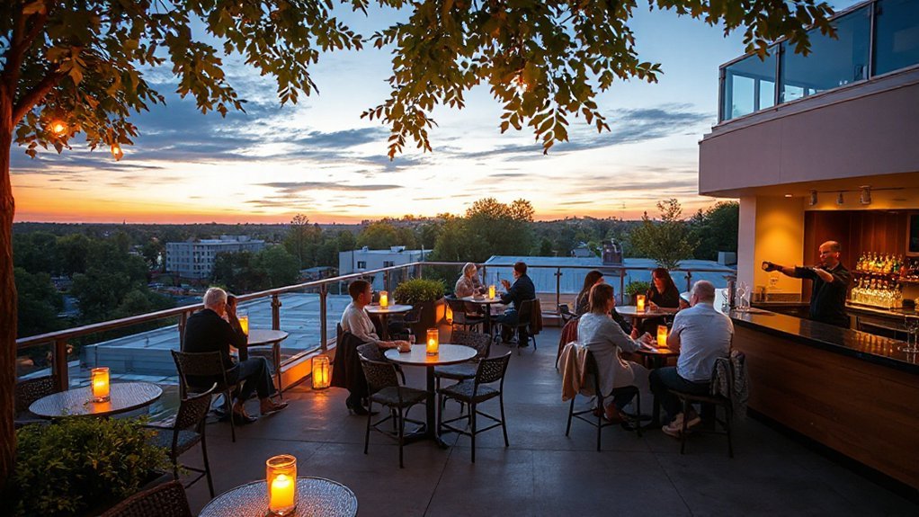 rooftop drinks cozy ambiance