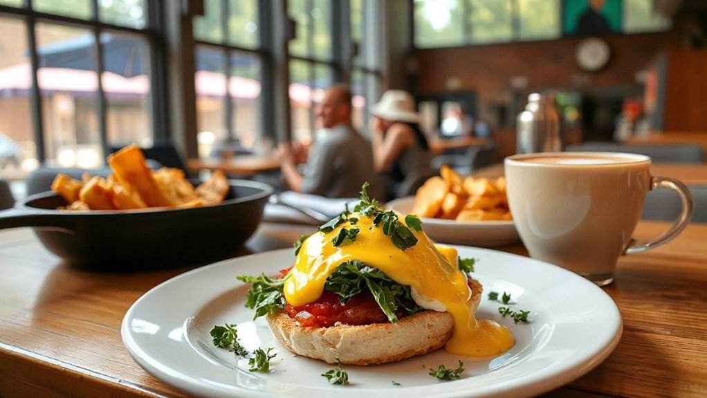 savory eggs benedict delights