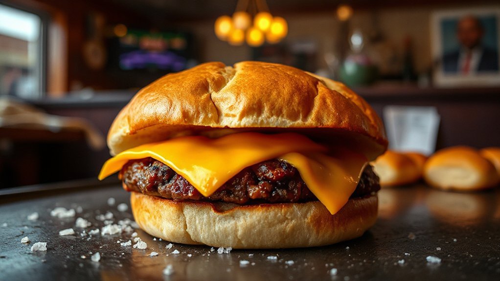 sizzling juicy smash burgers