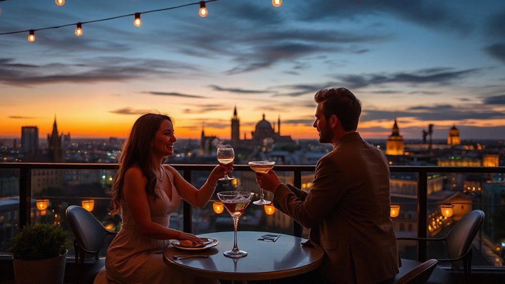 sunset cocktails city romance
